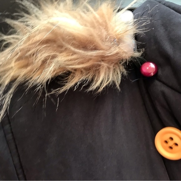 Honey Bee Double Breasted Blue Coat, Removable Hood, Nice, Thick & Soft, Size 15 - Picture 11 of 16